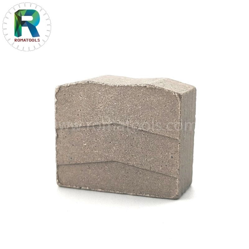 Romatools Cutter Tool V Step Design Market Segments 24X12.5/11.5X20mm Granite Cutting Diamond Segment for D3000mm